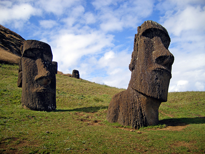 The Moai Statues of Easter Island... an unofficial symbol of Konami and some of its games.