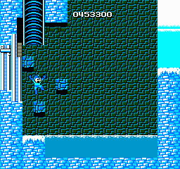 Iceman's stage has flashing blocks that Mega Man must memorize the rhythm of.