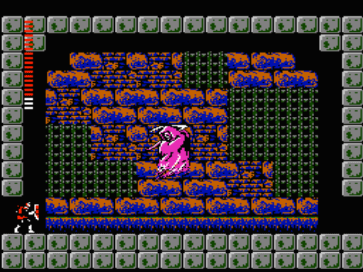 The Grim Reaper from Castlevania II: Simon's Quest, guarding a Mansion and its contents.