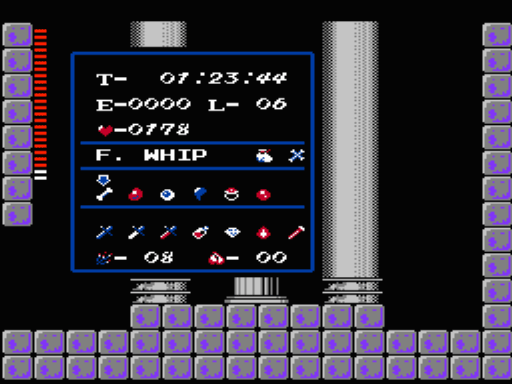 At the end of Castlevania II: Simon's Quest, Garlic is removed from your inventory and the Oak Stake cannot be used.