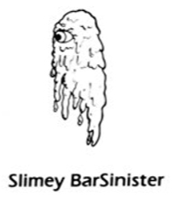 A drawing of enemy, Slimey BarSinister, from the Castlevania II:  Simon's Quest manual.