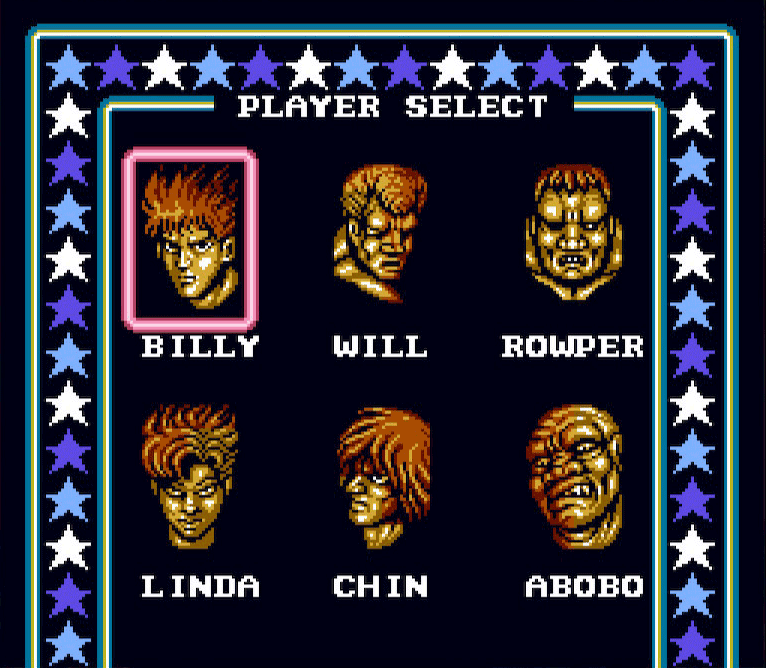 In MODE B on the NES, we get to see mugshots of most of the Black Warriors. Their portraits look like the 'Most Wanted' posters found in U.S. post offices.