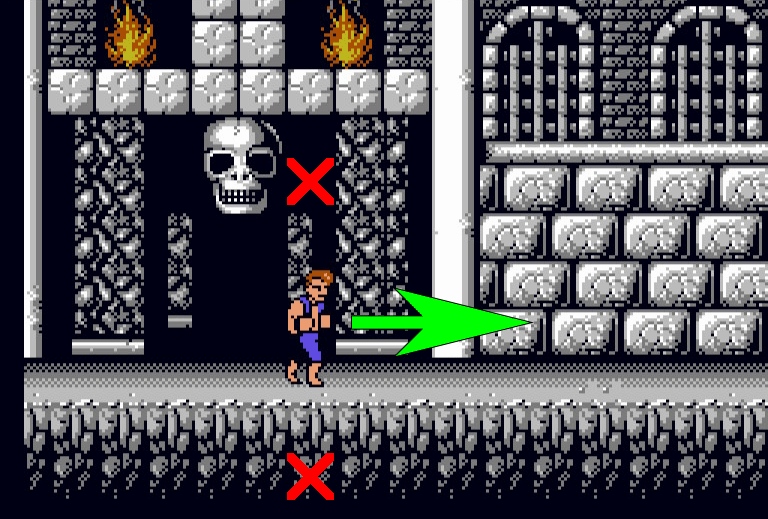 When Stage 4 starts - and throughout the duration of attempting to dodge the two walls of sliding stones, do NOT move Billy Lee up or down... if his positioning is altered, it can negatively affect the outcome.