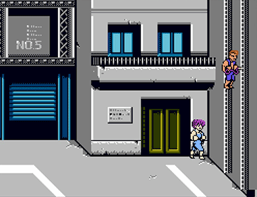 Up Billy Lee goes on the glitched out 'elevator' in Double Dragon.