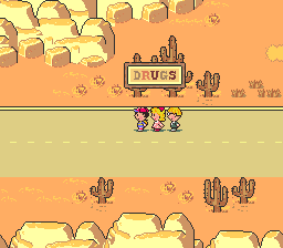 The censoring of the word, DRUGS, is inconsistent and unnecessary in EarthBound.