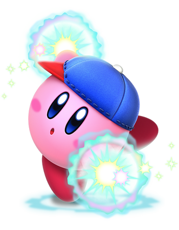 Ness' ESP powers in Kirby: Planet Robobot.