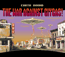 During the opening animation of EarthBound, the title is actually misspelled with the word being broken up into Earth and Bound.