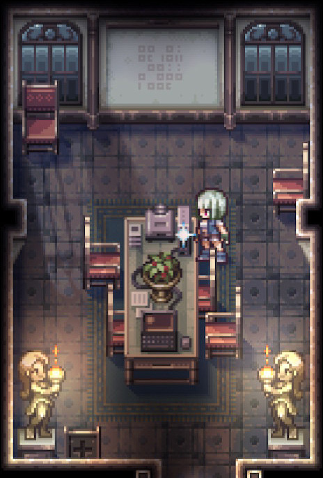 Silvia using a Slide on a projector