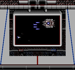 The second Blades Of Steel intermission lets the gamer play a short section of Gradius.
