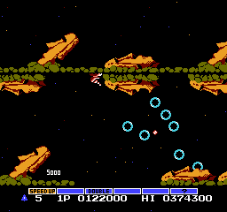 The Nazca lines of Peru, seen in Xevious, may have served as inspiration for the Konami developers. They included similar signs of extraterrestrial mysteries that confound us here on Earth in Gradius:  the Moai statues of Easter Island and even, Stonehenge from England are referenced.