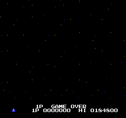 Game Over screen from Gradius (NES)