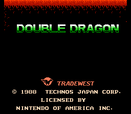 Double Dragon Title Screen